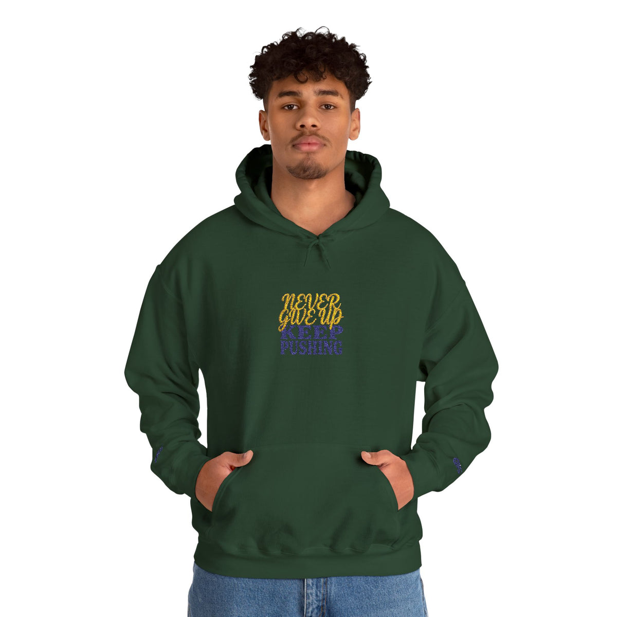 Keep Pushing Tiger Graphic Hoodie | Motivational Streetwear