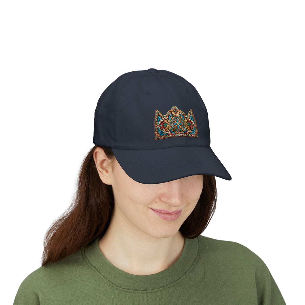 Embroidered Boho Crown Dad Cap | Unisex Streetwear Hat