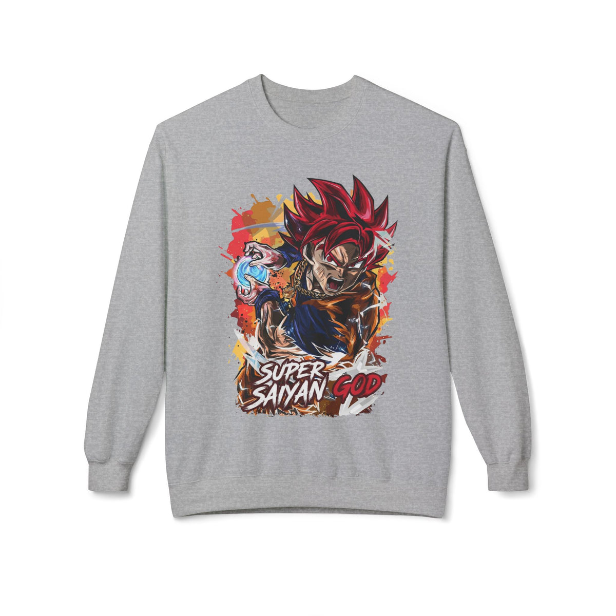 Super Saiyan God Graphic Crewneck Sweatshirt