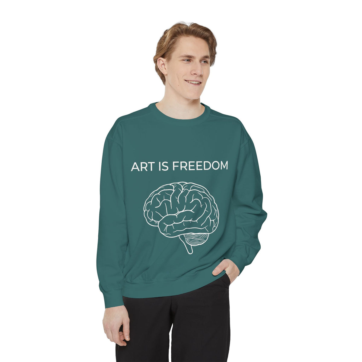 Unisex Garment-Dyed Sweatshirt | Premium Crewneck