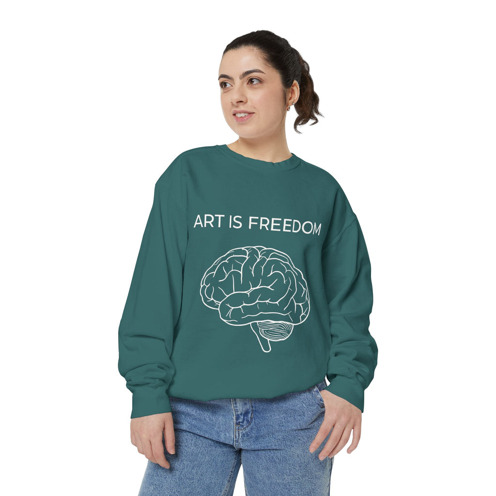 Unisex Garment-Dyed Sweatshirt | Premium Crewneck