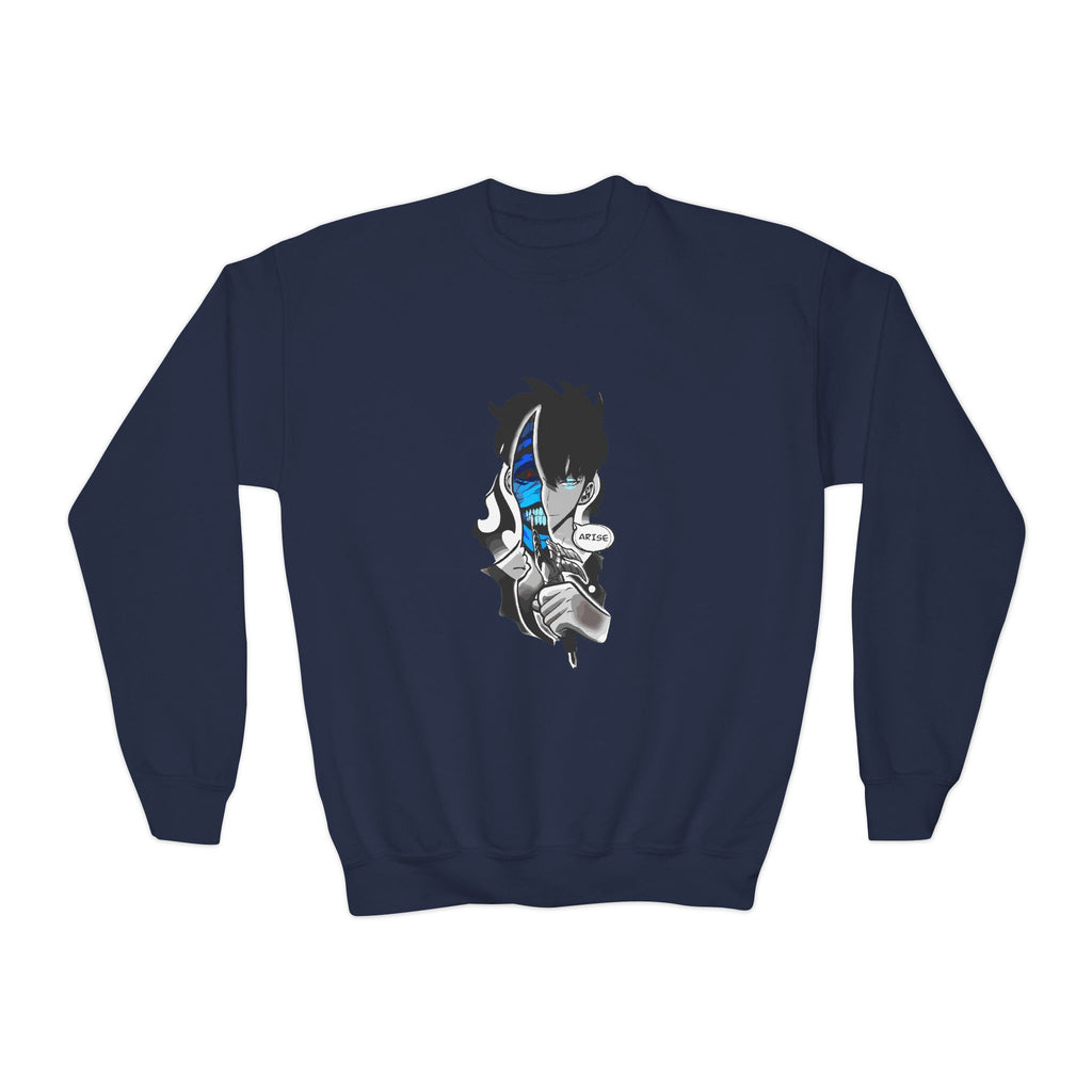 Anime Shadow Boy Youth Crewneck Sweatshirt | Kids Streetwear