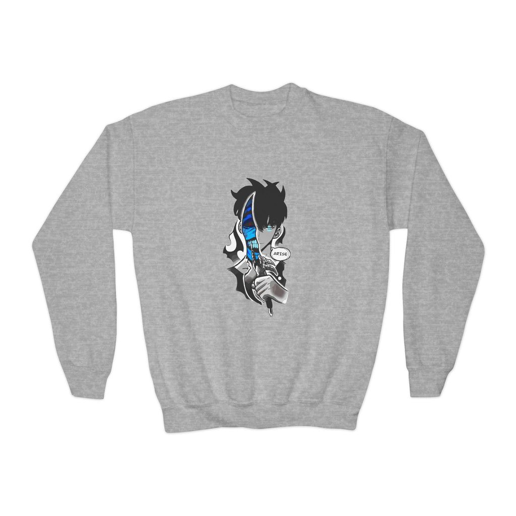 Anime Shadow Boy Youth Crewneck Sweatshirt | Kids Streetwear