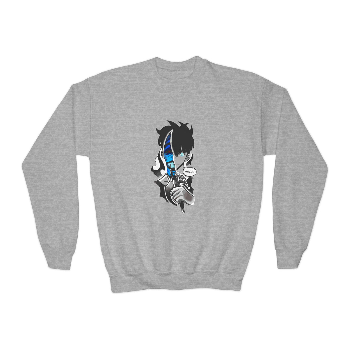 Anime Shadow Boy Youth Crewneck Sweatshirt | Kids Streetwear