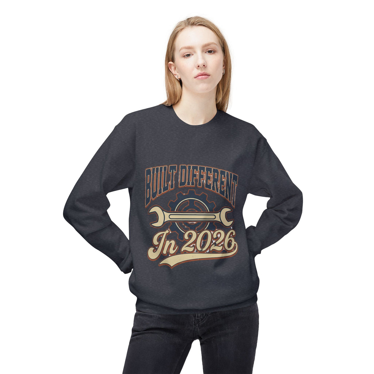 Built Different 2026 Mechanic Sweatshirt | Vintage Garage