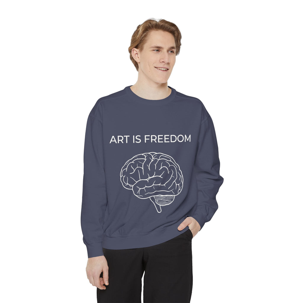 Unisex Garment-Dyed Sweatshirt | Premium Crewneck