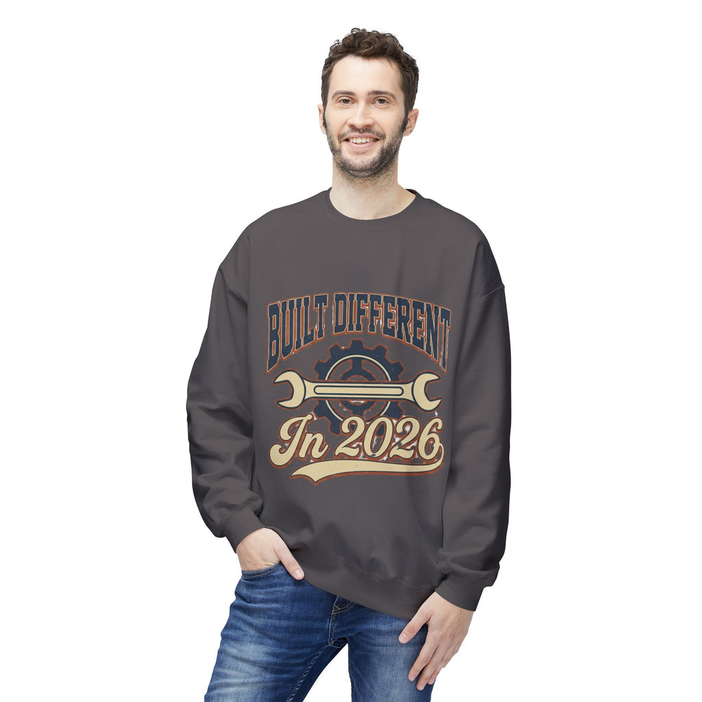 Built Different 2026 Mechanic Sweatshirt | Vintage Garage
