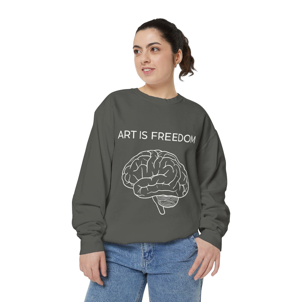 Unisex Garment-Dyed Sweatshirt | Premium Crewneck