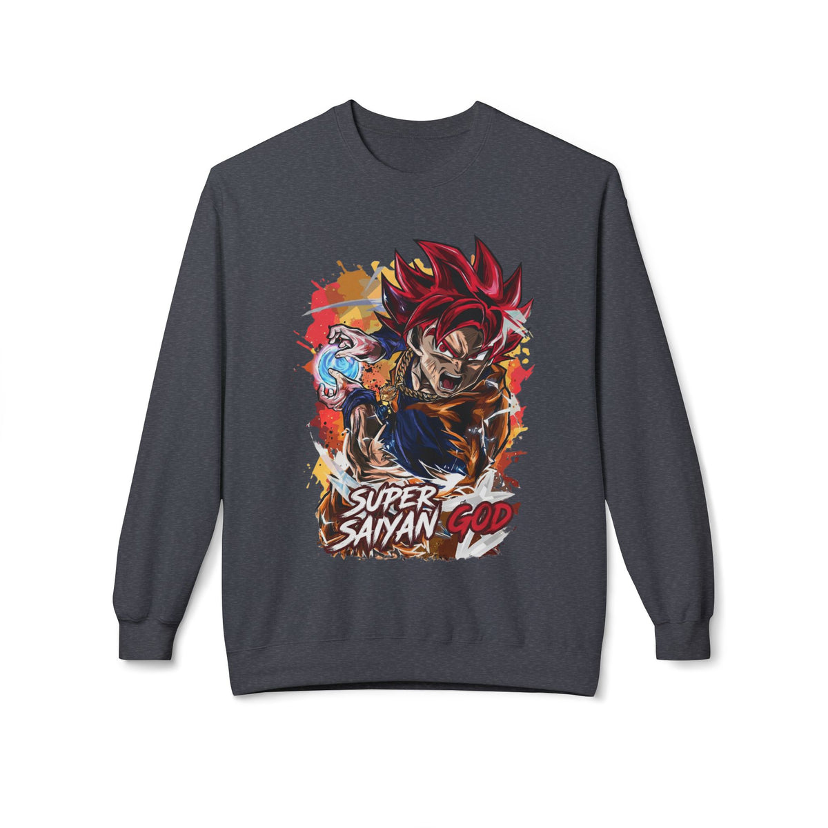 Super Saiyan God Graphic Crewneck Sweatshirt