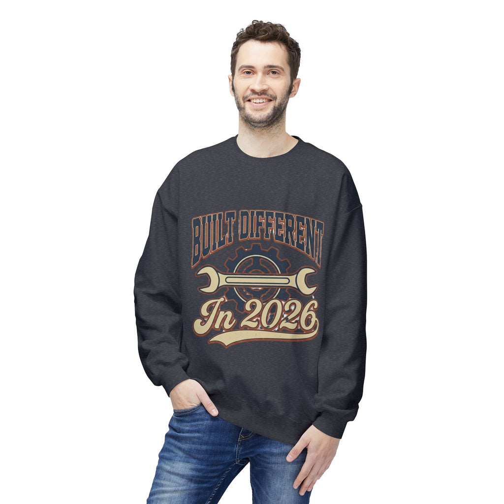 Built Different 2026 Mechanic Sweatshirt | Vintage Garage