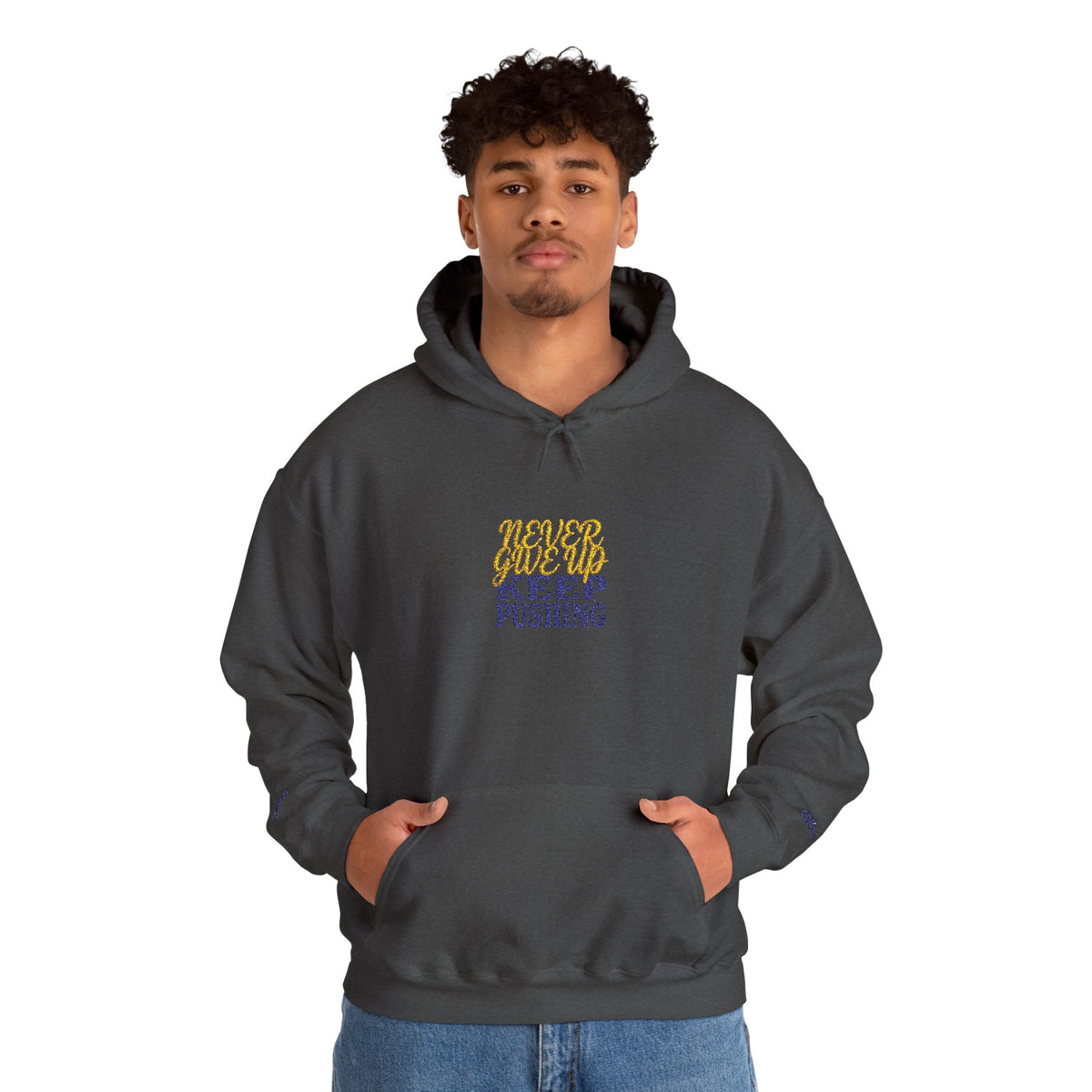 Keep Pushing Tiger Graphic Hoodie | Motivational Streetwear