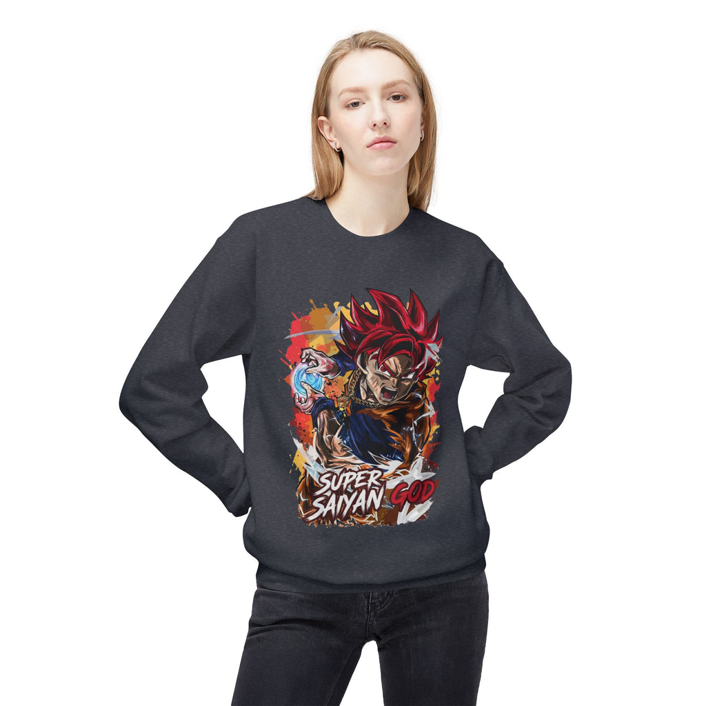 Super Saiyan God Graphic Crewneck Sweatshirt