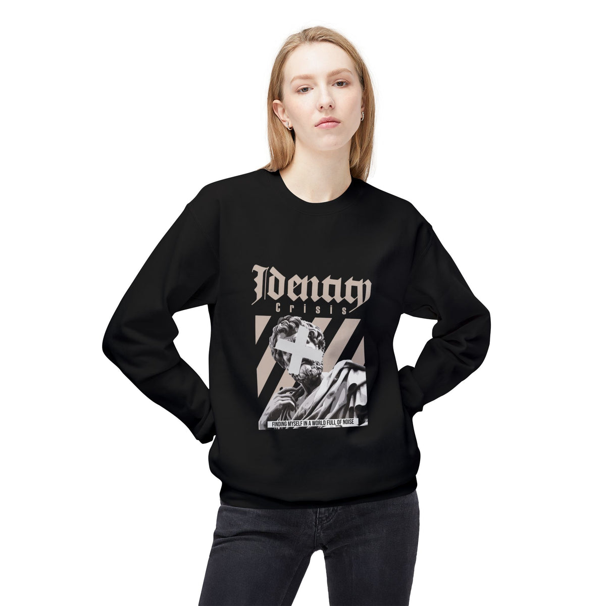 Gothic Statue Graphic Sweatshirt | Vintage Streetwear