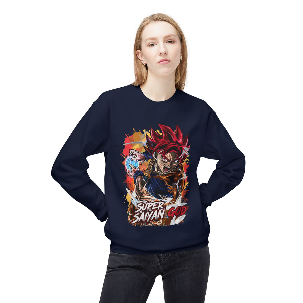 Super Saiyan God Graphic Crewneck Sweatshirt