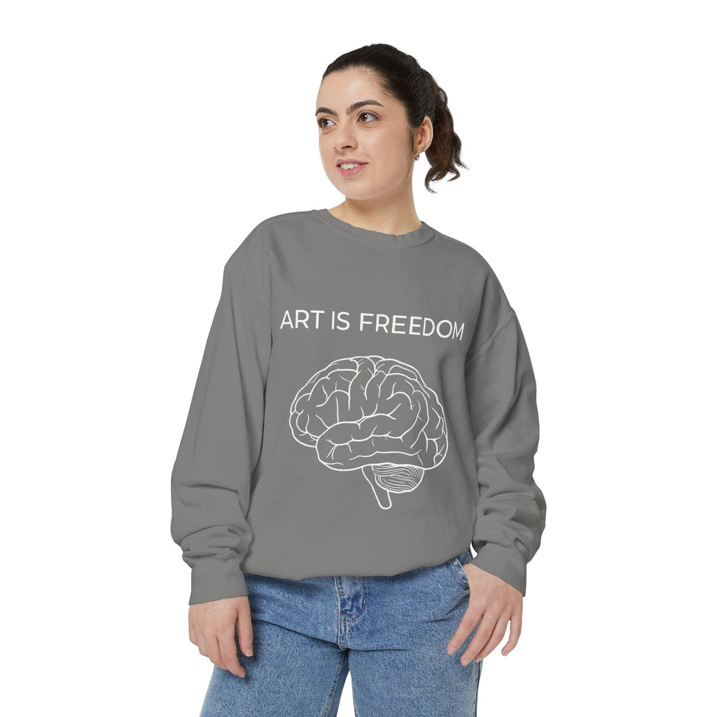 Unisex Garment-Dyed Sweatshirt | Premium Crewneck