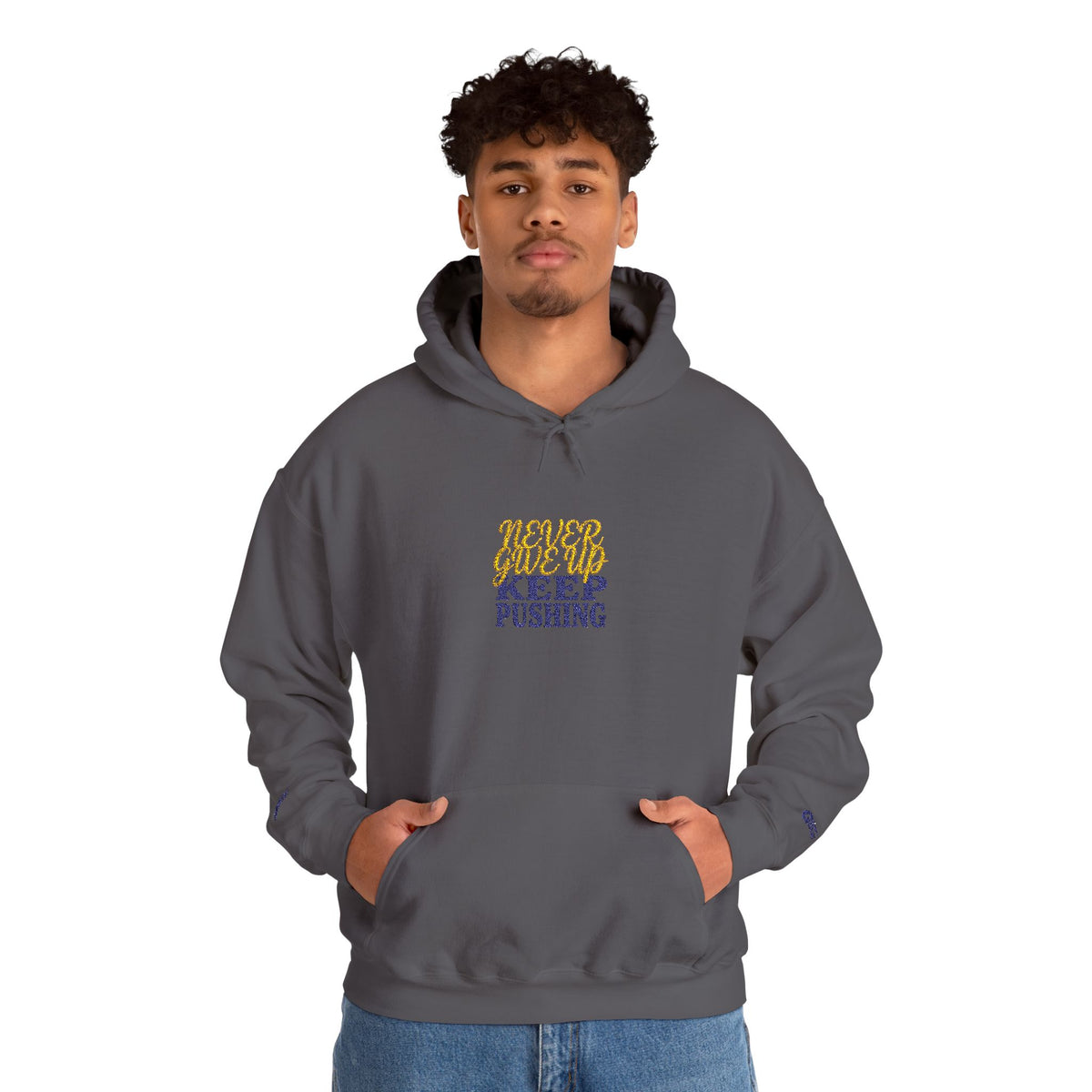 Keep Pushing Tiger Graphic Hoodie | Motivational Streetwear