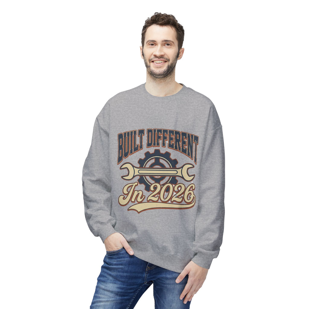 Built Different 2026 Mechanic Sweatshirt | Vintage Garage