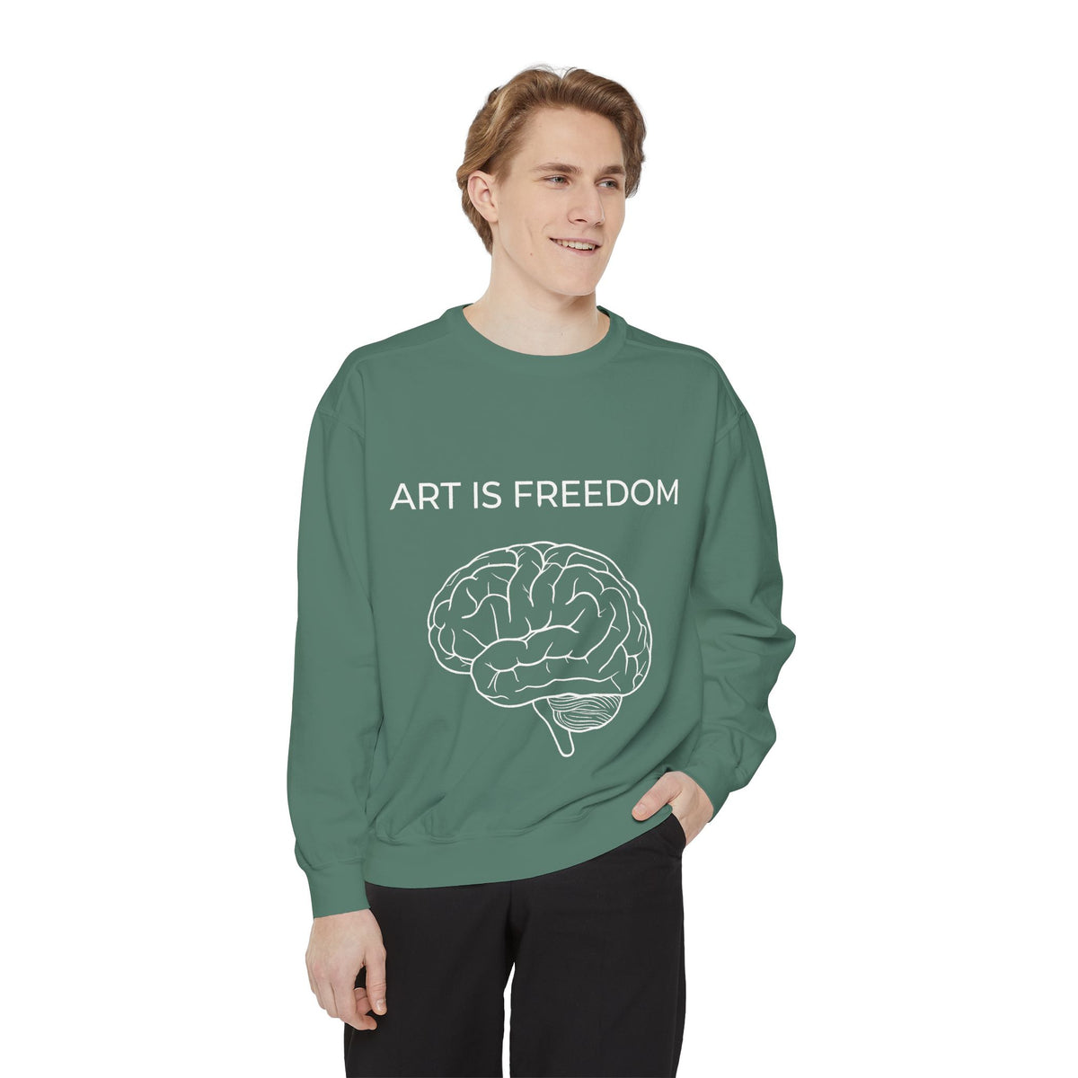 Unisex Garment-Dyed Sweatshirt | Premium Crewneck