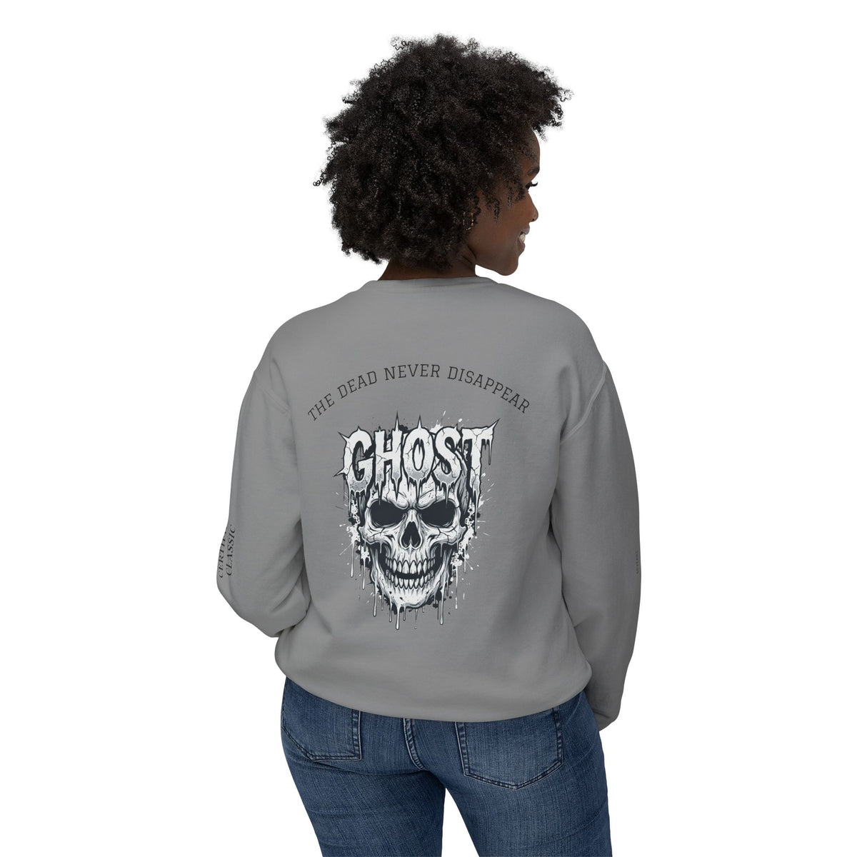 Ghost Skull Sweatshirt | Gothic Graphic Crewneck