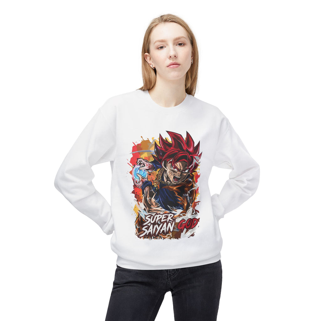 Super Saiyan God Graphic Crewneck Sweatshirt