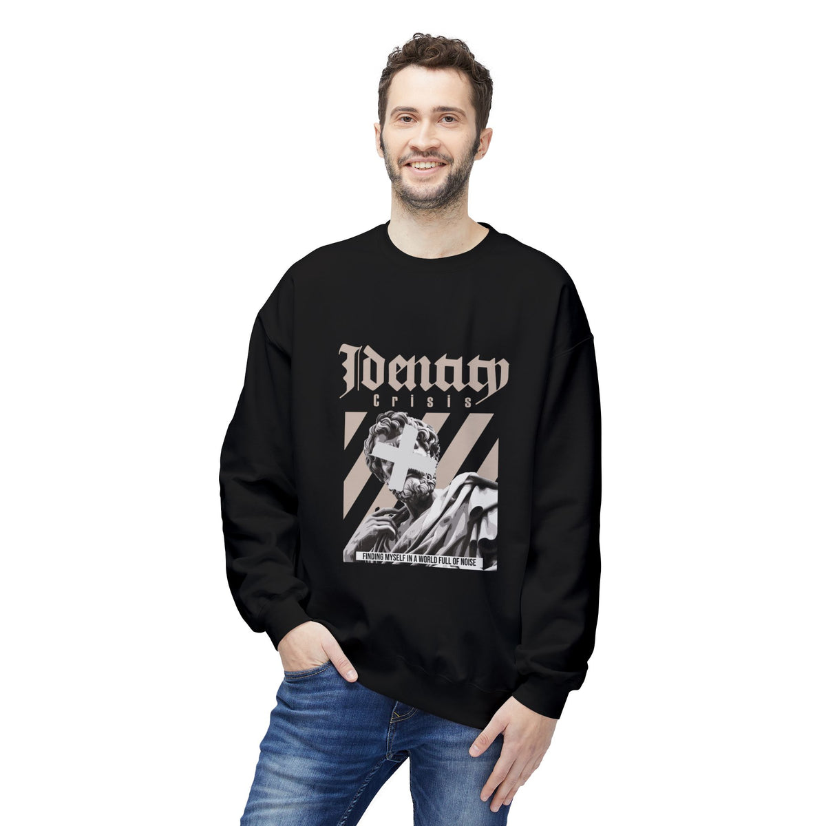 Gothic Statue Graphic Sweatshirt | Vintage Streetwear