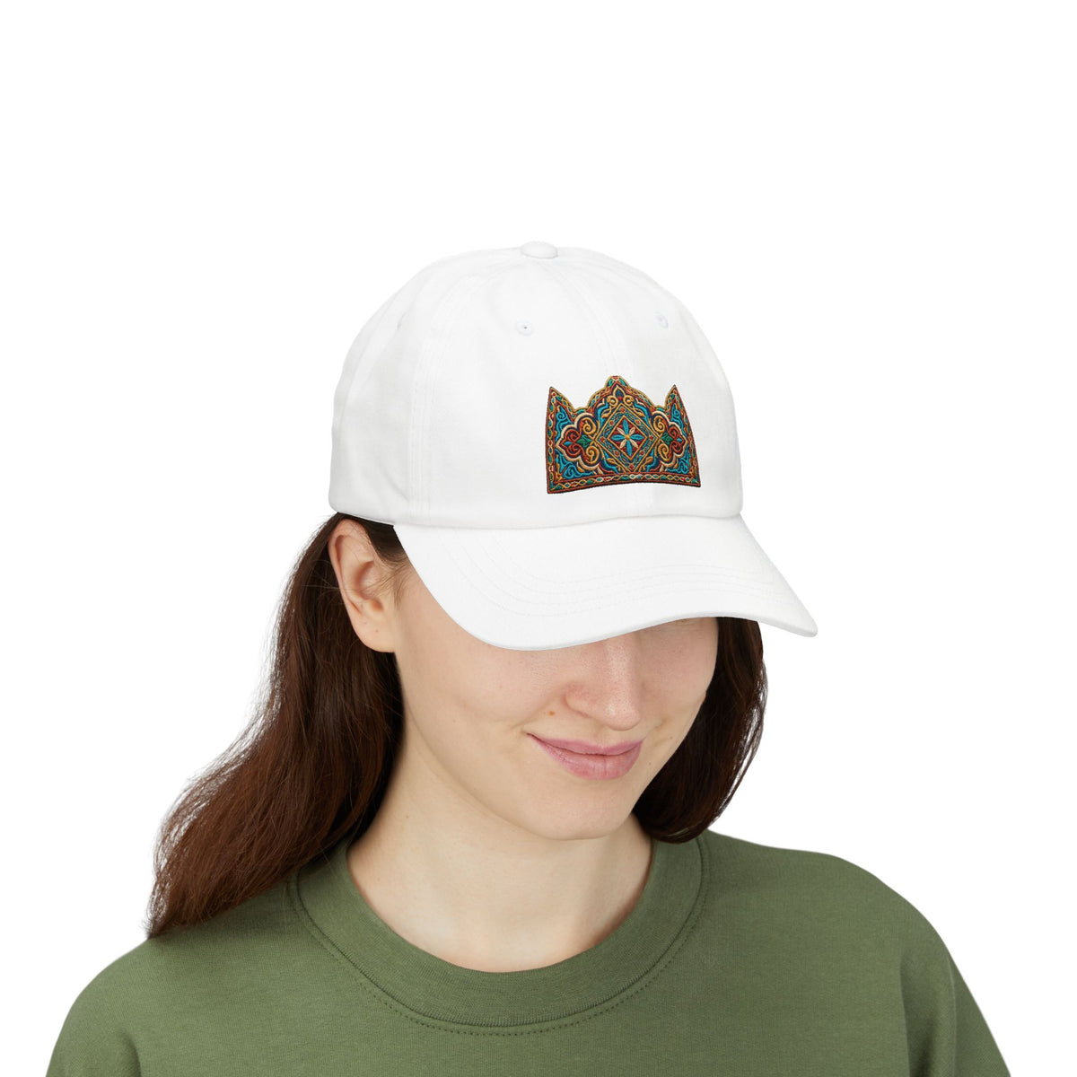 Embroidered Boho Crown Dad Cap | Unisex Streetwear Hat