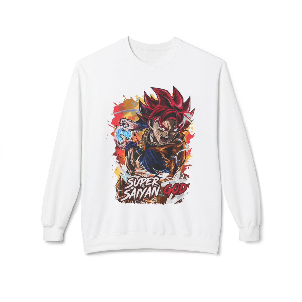 Super Saiyan God Graphic Crewneck Sweatshirt