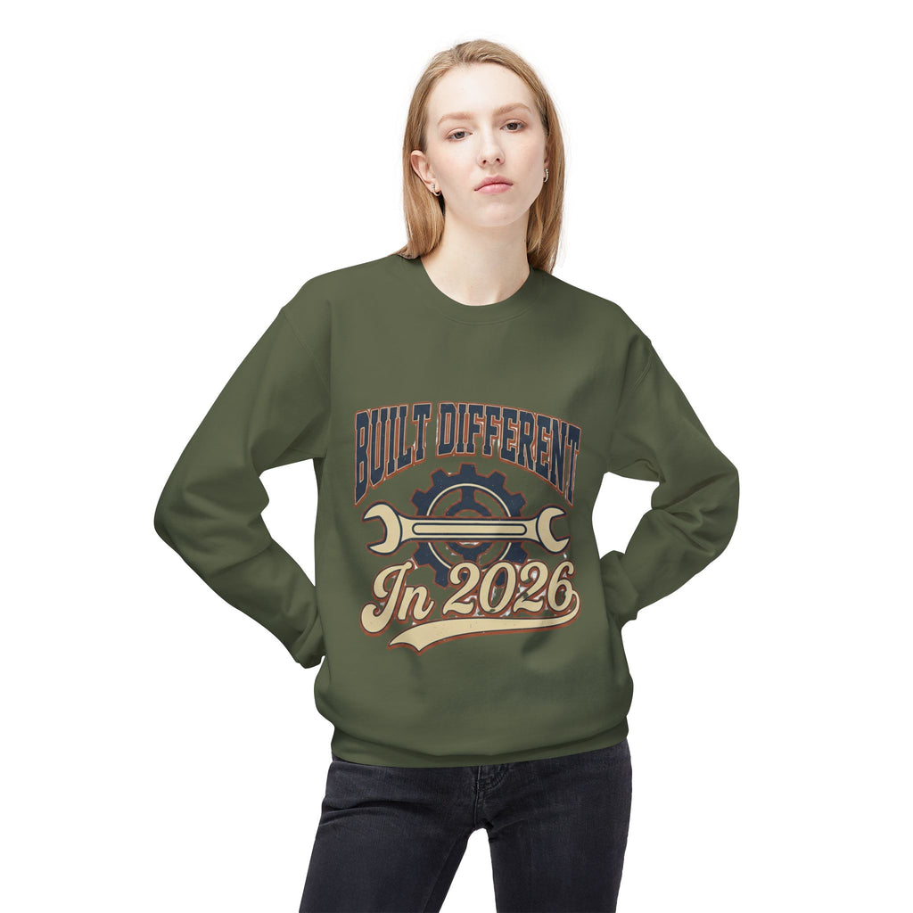 Built Different 2026 Mechanic Sweatshirt | Vintage Garage