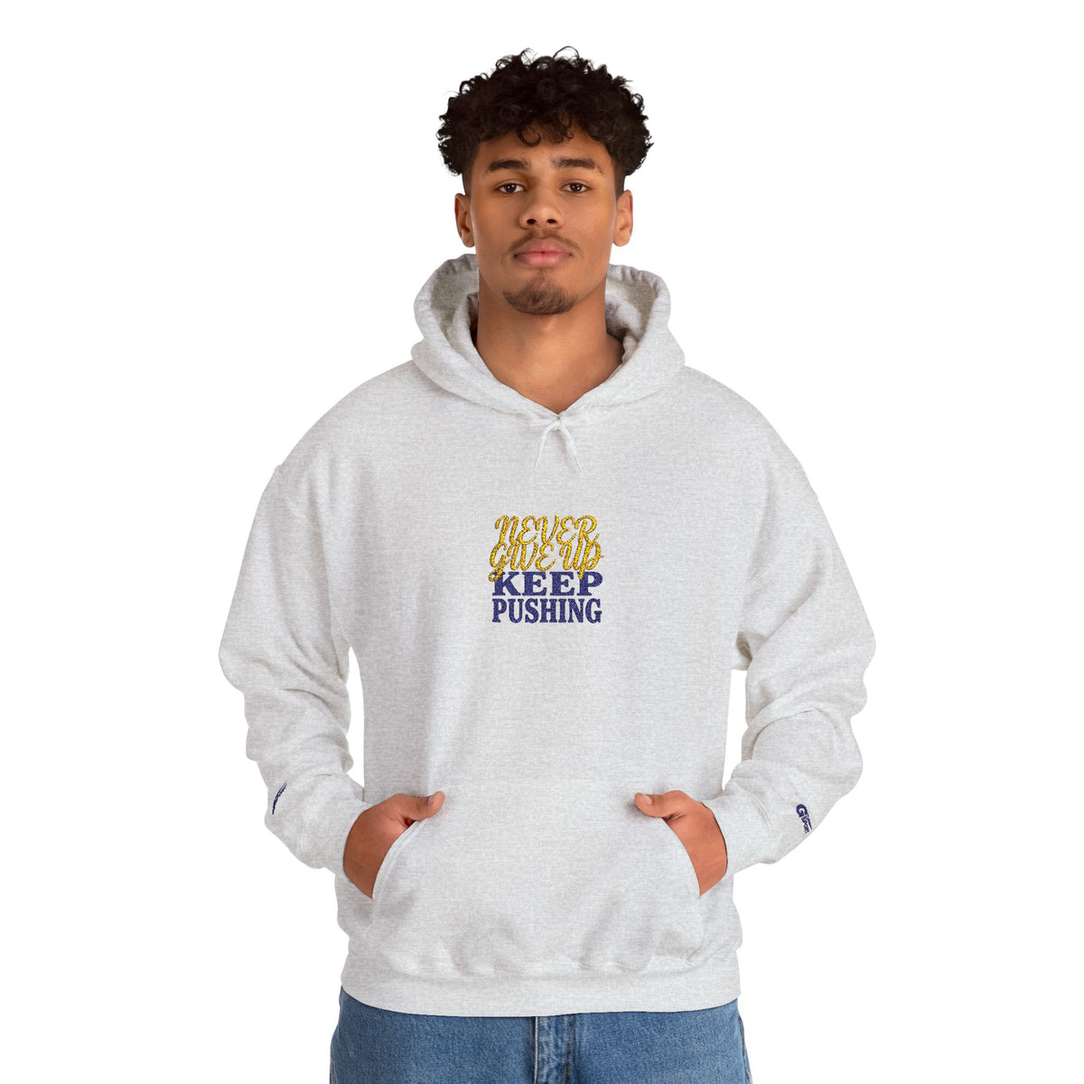 Keep Pushing Tiger Graphic Hoodie | Motivational Streetwear