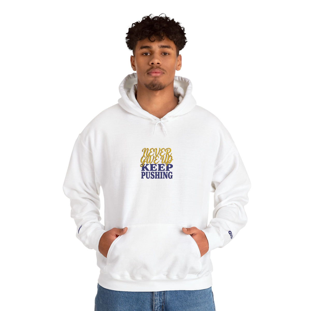 Keep Pushing Tiger Graphic Hoodie | Motivational Streetwear