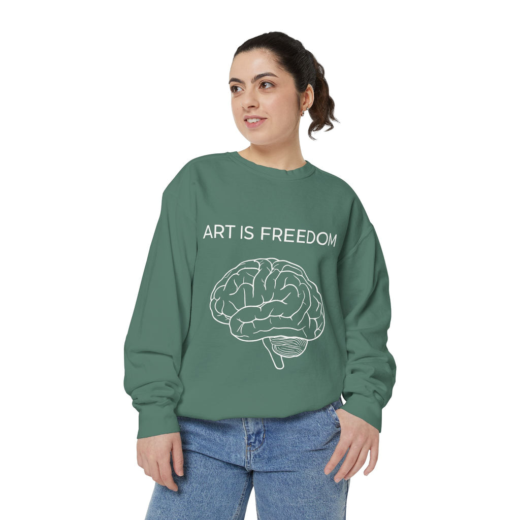 Unisex Garment-Dyed Sweatshirt | Premium Crewneck