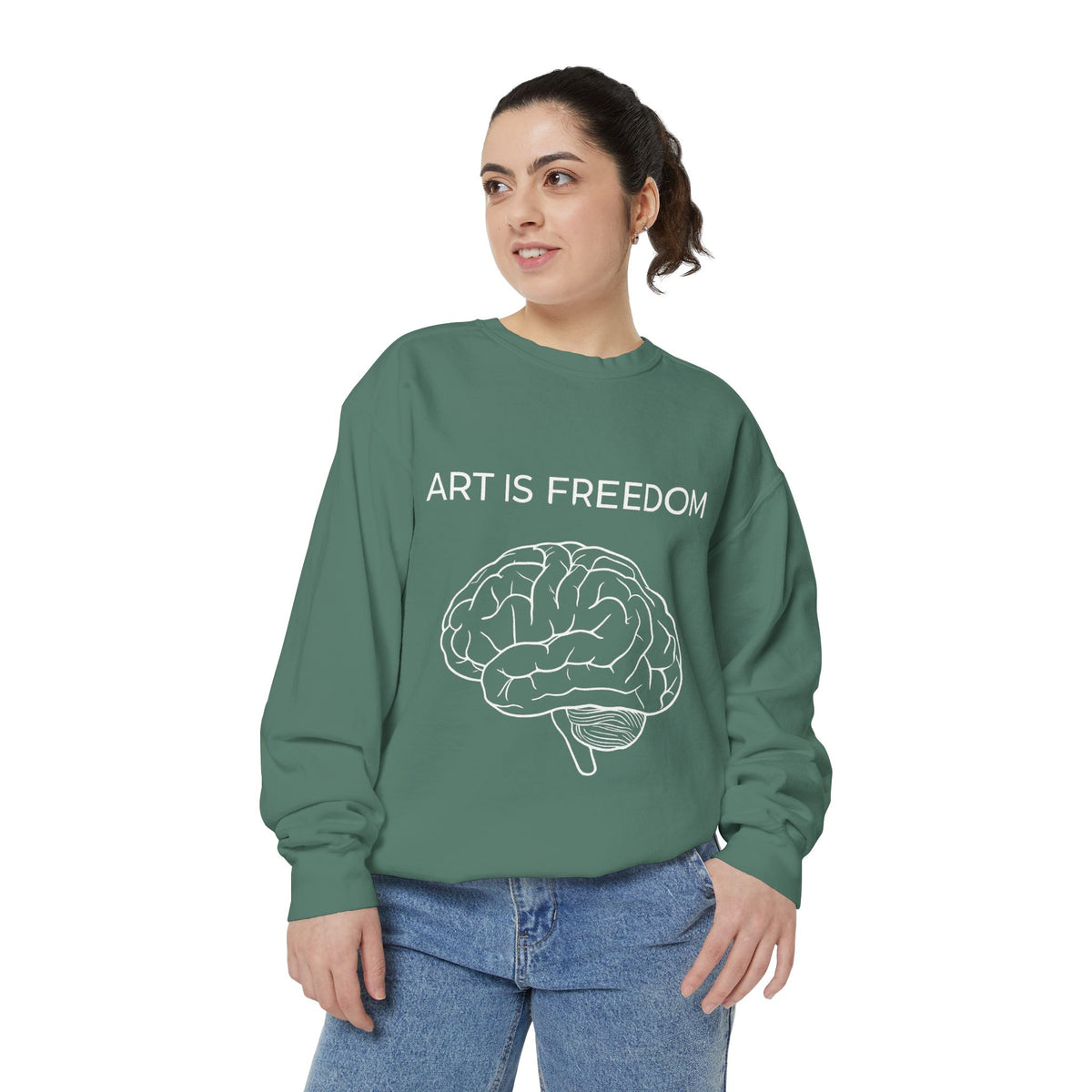 Unisex Garment-Dyed Sweatshirt | Premium Crewneck