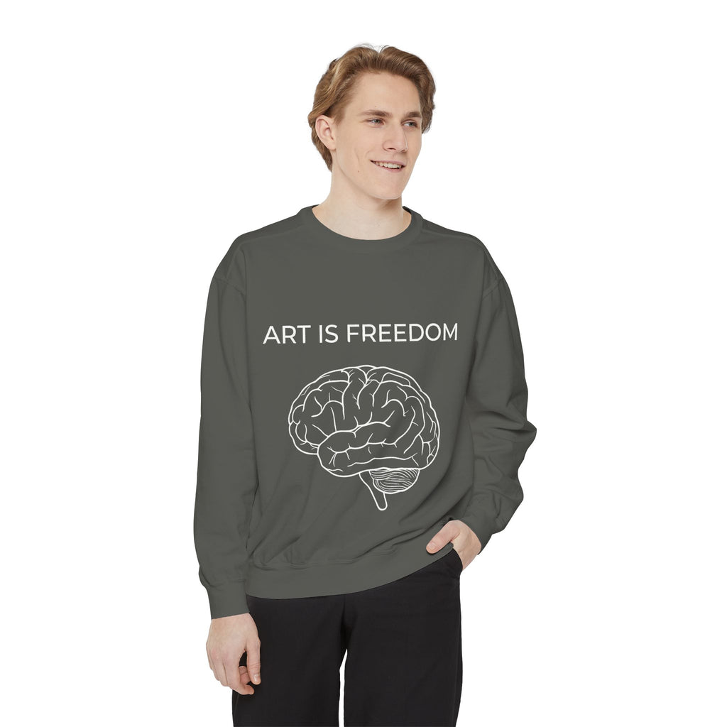 Unisex Garment-Dyed Sweatshirt | Premium Crewneck