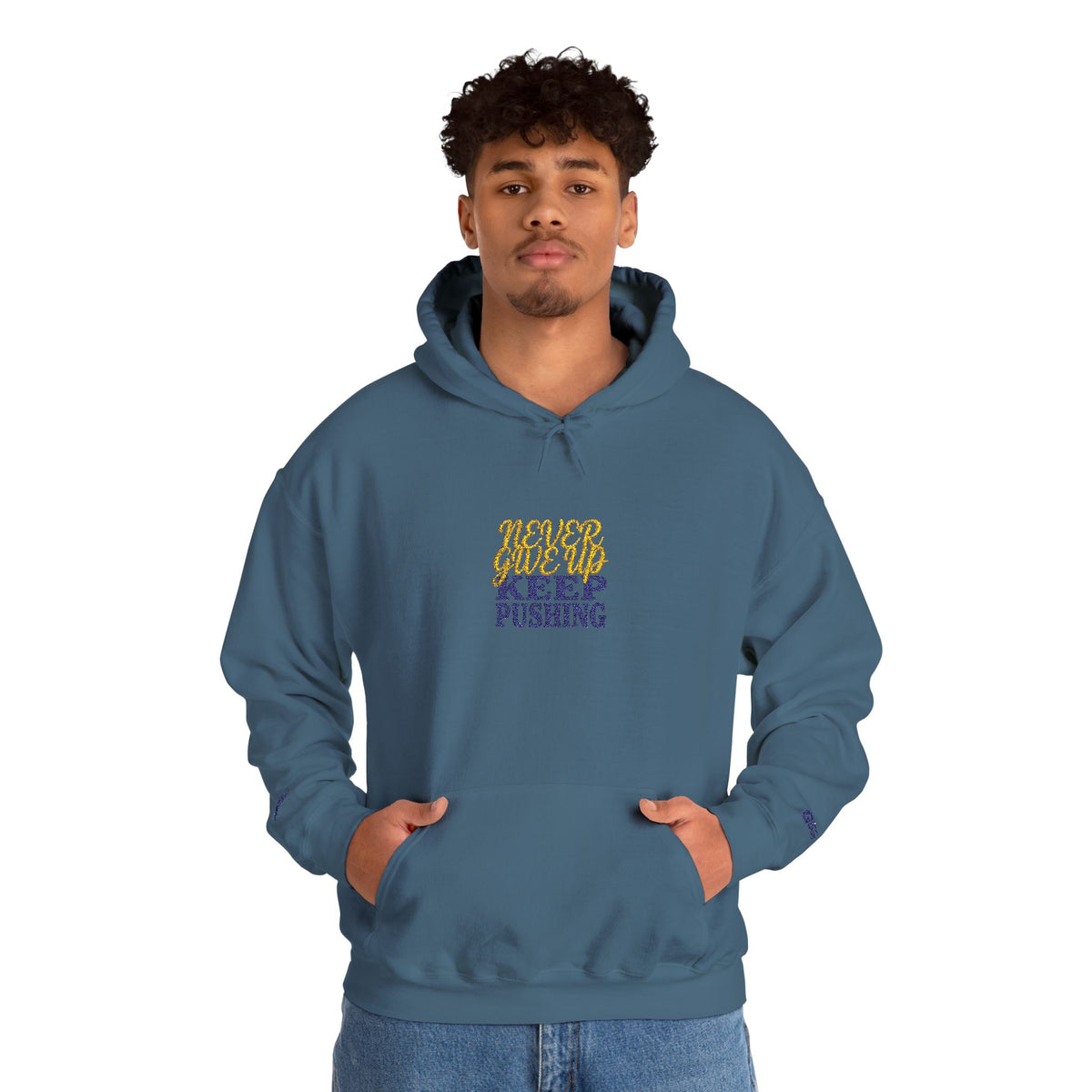 Keep Pushing Tiger Graphic Hoodie | Motivational Streetwear