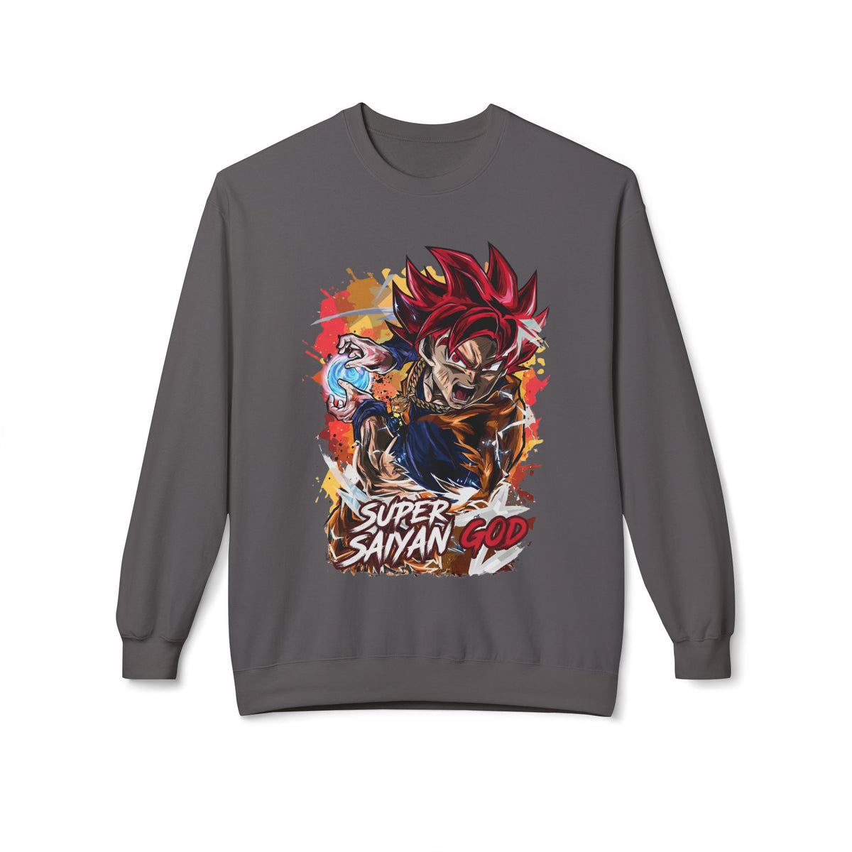 Super Saiyan God Graphic Crewneck Sweatshirt