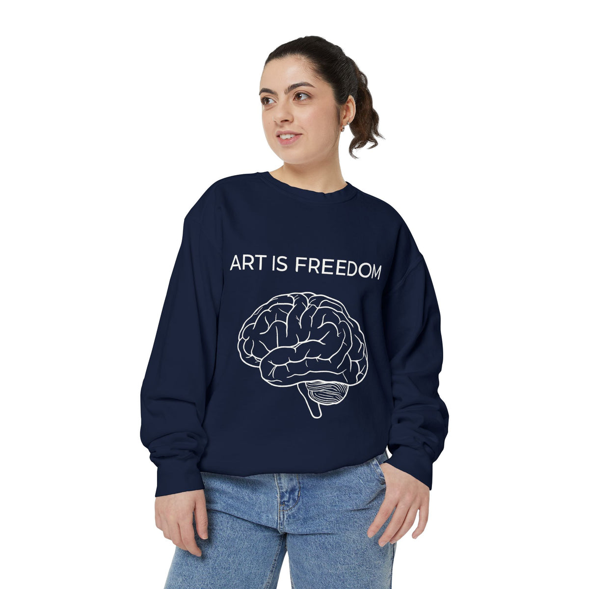 Unisex Garment-Dyed Sweatshirt | Premium Crewneck