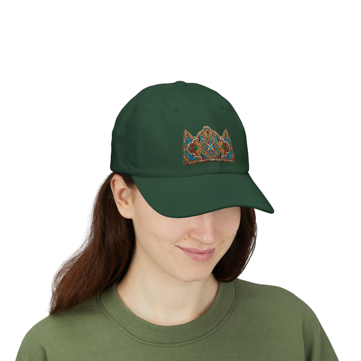 Embroidered Boho Crown Dad Cap | Unisex Streetwear Hat