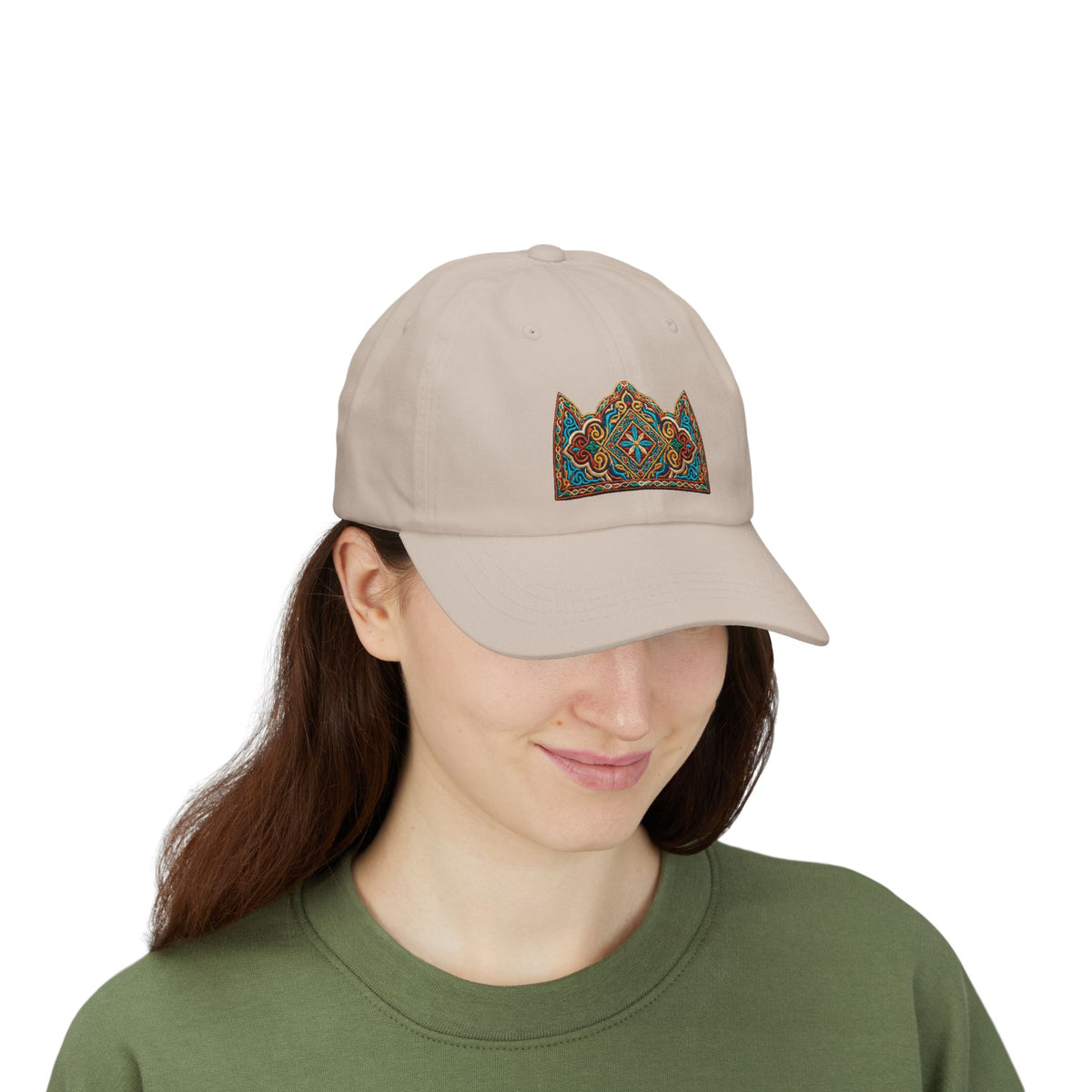Embroidered Boho Crown Dad Cap | Unisex Streetwear Hat