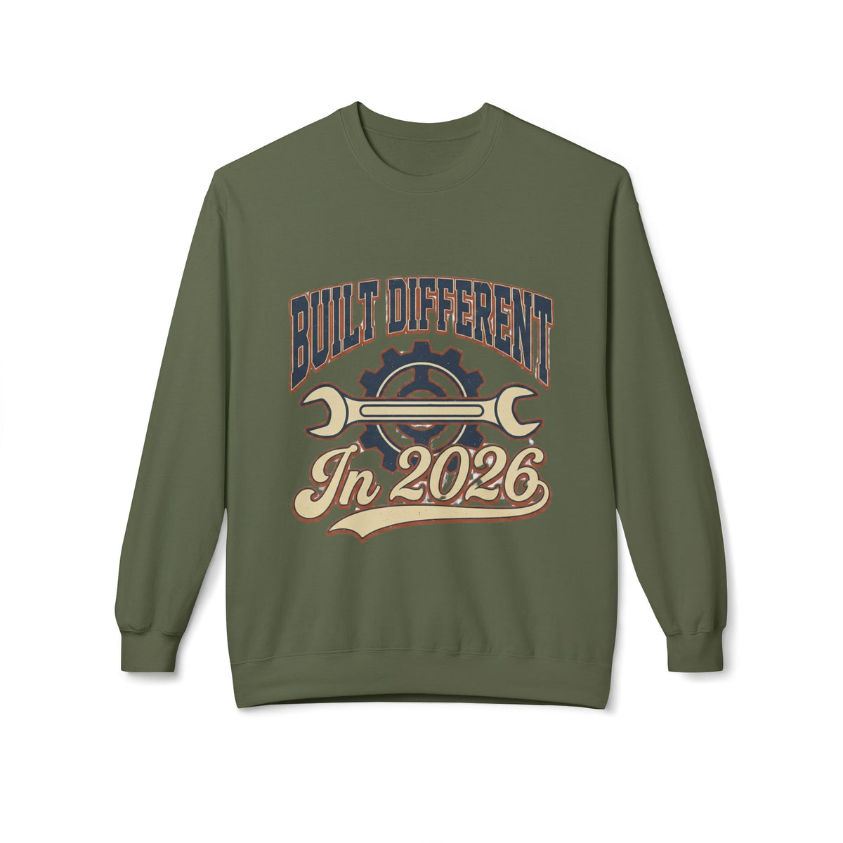 Built Different 2026 Mechanic Sweatshirt | Vintage Garage