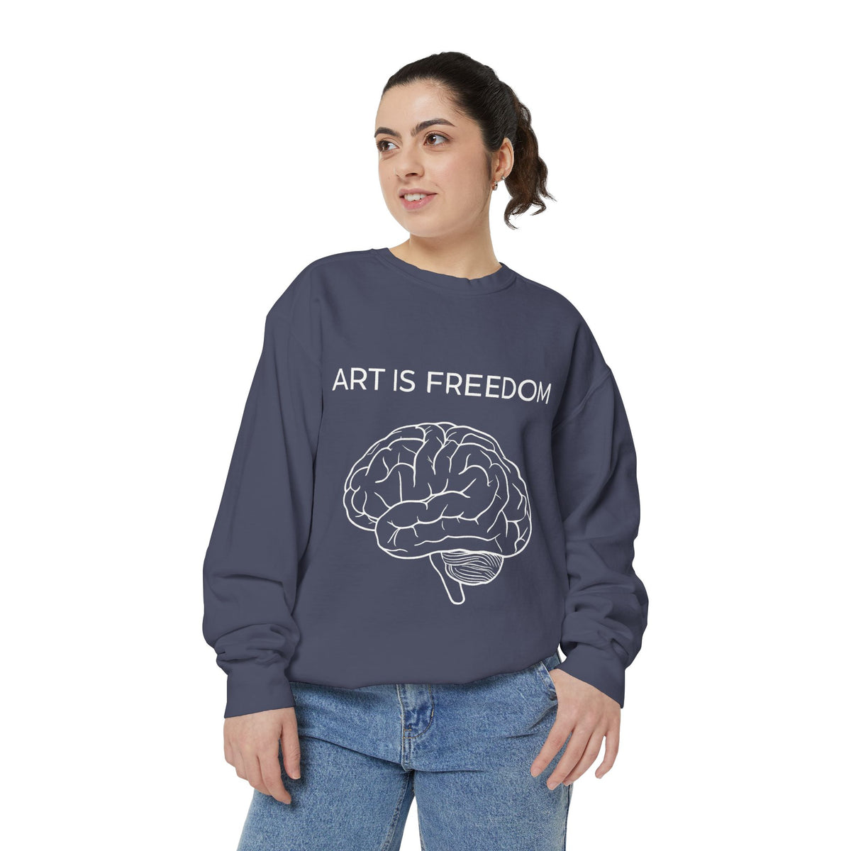 Unisex Garment-Dyed Sweatshirt | Premium Crewneck
